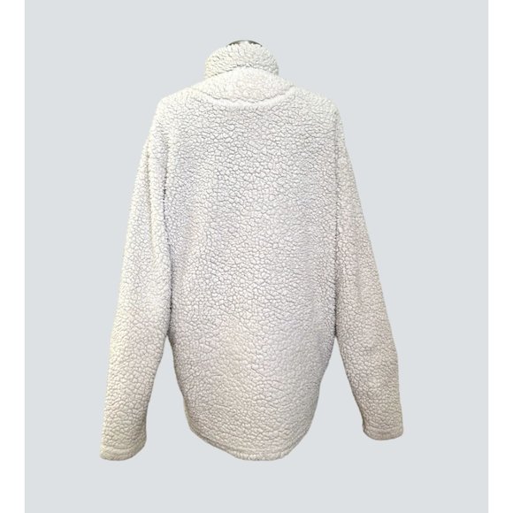 Southern Marsh Women's Medium Beige Fleece Pullover Quarter Zipper - Picture 4 of 8